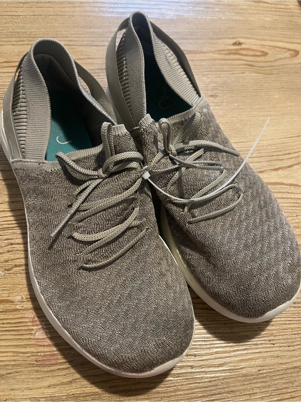 Women’s Skechers Lace-Up Sneakers in Taupe